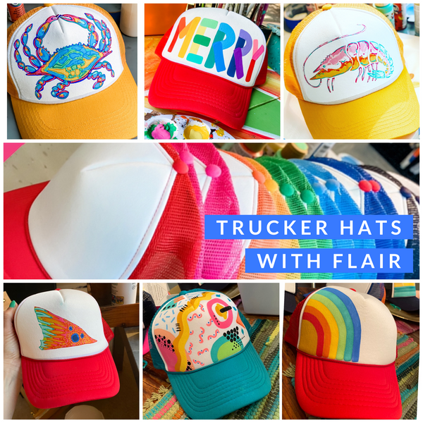 Things I Love Thursday: Painting Trucker Hats